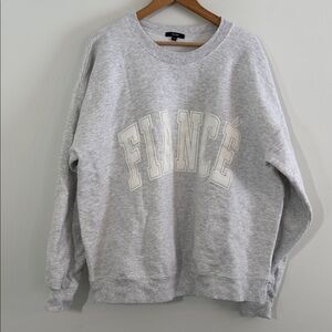 The Bar fiance crewneck sweatshirt grey size XL